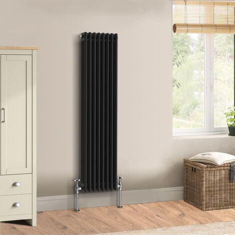 Warmehaus Traditional Triple Black Tall Radiator 1500x380mm (1/3)