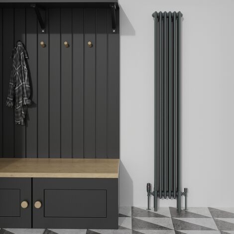 WarmeHaus 1800x290mm Traditional 4 Column Anthracite Radiator (1/5)