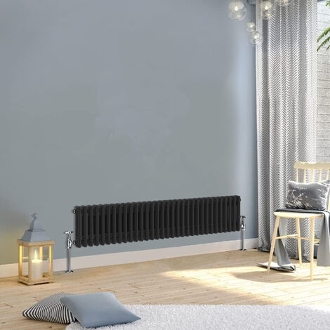 Warmehaus Traditional Double Column Black Radiator 300x1460mm (1/3)