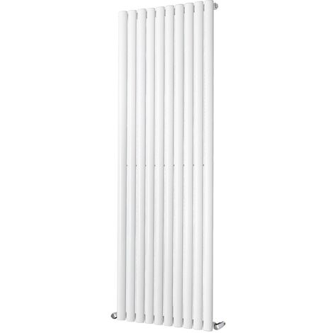 Warmehaus Vertical Oval Panel Single Radiator White 1800 x 591mm (1/5)