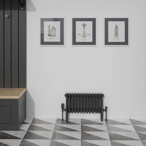 Warmehaus Traditional Black Quadruple Column Radiator 300x605mm (1/5)