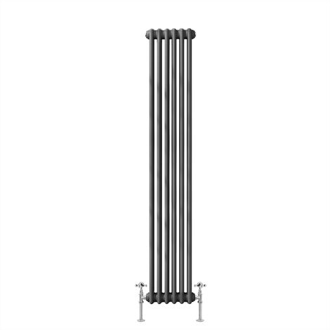Warmehaus Traditional Double Anthracite Radiator 1800 x 290mm