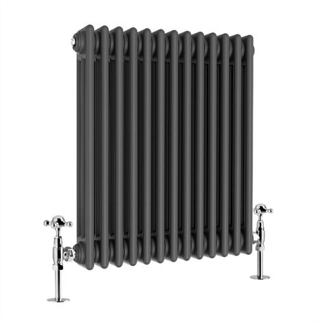 Warmehaus Traditional Triple Anthracite Radiator 600 x 605mm