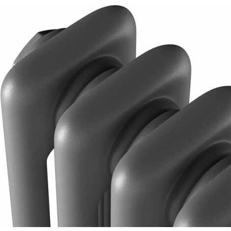 Warmehaus Traditional Triple Anthracite Radiator 600 x 605mm