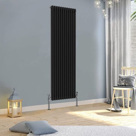 Warmehaus Traditional Double Black Tall Radiator 1800x560mm