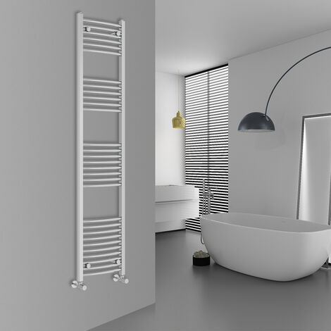 WarmeHaus Curved Chrome Bathroom Ladder Radiator 1800x500mm (1/5)