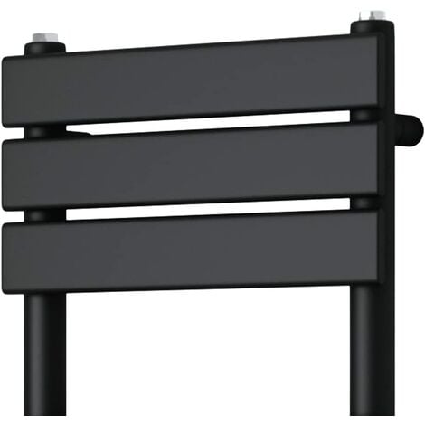 WarmeHaus Flat Panel Bathroom Heated Towel Rail Radiator Ladder Black 650x400mm