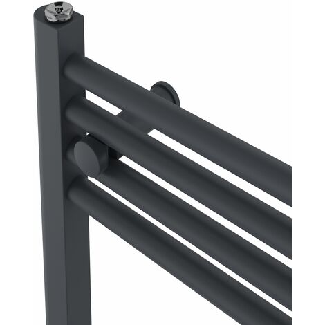 WarmeHaus Straight Anthracite Bathroom Ladder Radiator 1400x400mm