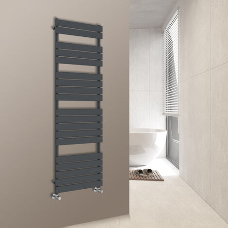 WarmeHaus 1800x600mm Flat Panel Heated Towel Rail Central Heating Towel Warmer for Bathroom Kitchen Grey (1/5)