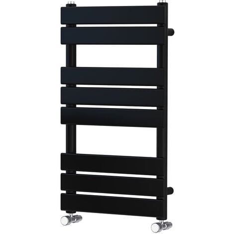 WarmeHaus Flat Panel Bathroom Heated Towel Rail Radiator Ladder Black 800x450mm