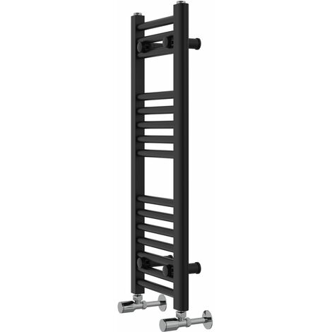 WarmeHaus Straight Black Bathroom Ladder Radiator 800x300mm