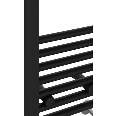 WarmeHaus Straight Black Bathroom Ladder Radiator 800x300mm