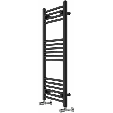 WarmeHaus Straight Black Bathroom Ladder Radiator 1000x500mm