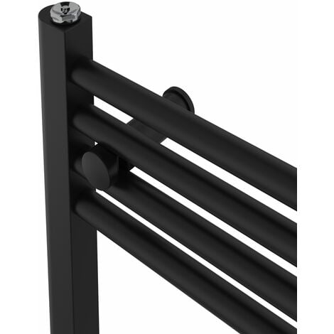 WarmeHaus Straight Black Bathroom Ladder Radiator 1000x500mm