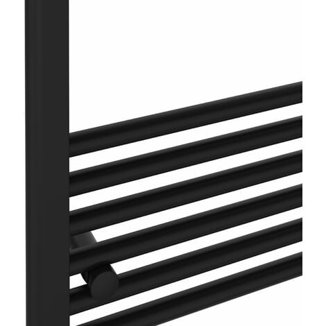 WarmeHaus Straight Black Bathroom Ladder Radiator 1000x500mm