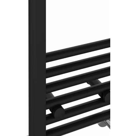WarmeHaus Straight Black Bathroom Ladder Radiator 1000x300mm
