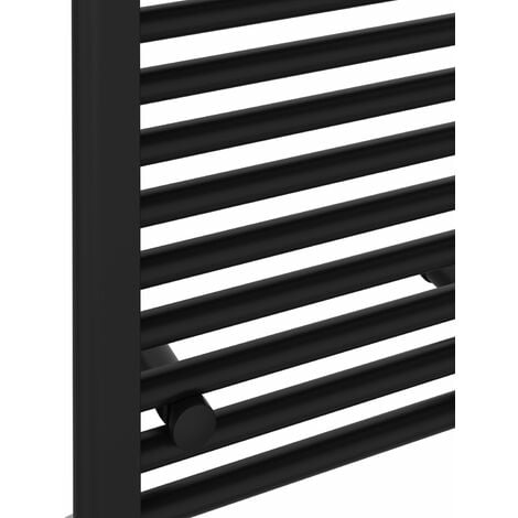 WarmeHaus Straight Black Bathroom Ladder Radiator 1200x400mm