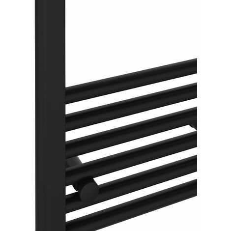 WarmeHaus Straight Black Bathroom Ladder Radiator 1000x400mm
