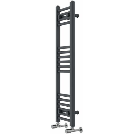 WarmeHaus Straight Anthracite Bathroom Ladder Radiator 1000x300mm