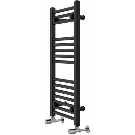 WarmeHaus Straight Black Bathroom Ladder Radiator 800x400mm