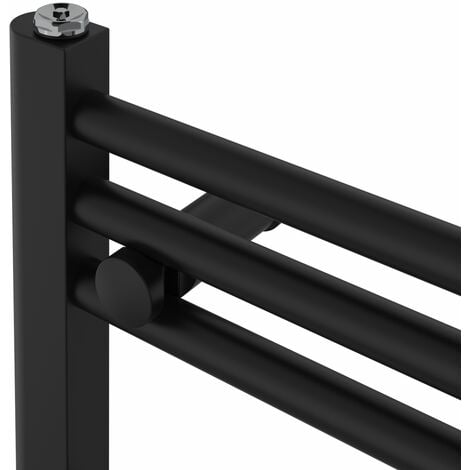 WarmeHaus Straight Black Bathroom Ladder Radiator 800x400mm