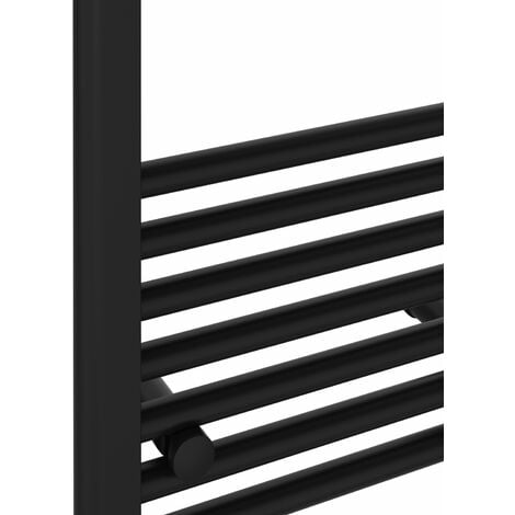 WarmeHaus Straight Black Bathroom Ladder Radiator 800x400mm