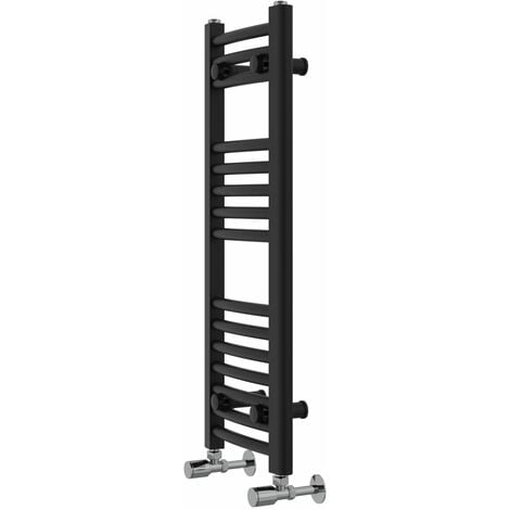 WarmeHaus Curved Black Bathroom Ladder Radiator 800x300mm