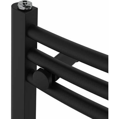 WarmeHaus Curved Black Bathroom Ladder Radiator 800x300mm