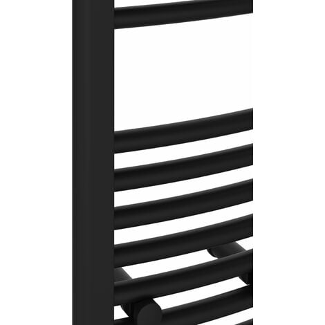 WarmeHaus Curved Black Bathroom Ladder Radiator 800x300mm