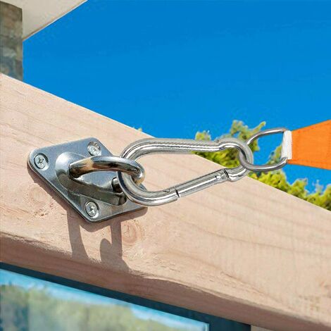 Aquariss Stainless Steel Fixing Fittings Accessory Kits for Triangle Garden Sun Shade Sail Canopy