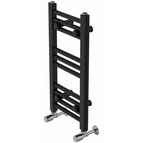 WarmeHaus Straight Heated Towel Rail Warmer Black 600x300mm
