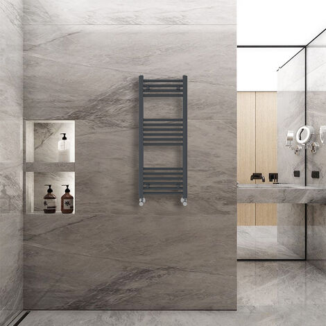 WarmeHaus Heated Straight Towel Radiator Anthracite 1000x400mm
