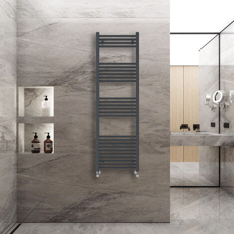 WarmeHaus Heated Straight Towel Radiator Anthracite 1600x500mm