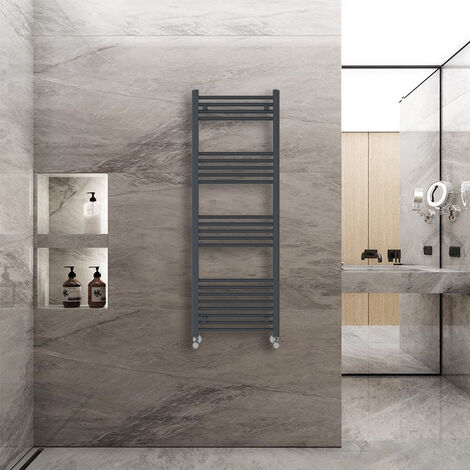 WarmeHaus Heated Straight Towel Radiator Anthracite 1400x500mm