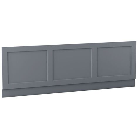 Aquariss Traditional Bath Panel Matte Grey MDF Adjustable Height 1700mm Front Side Bath Panel