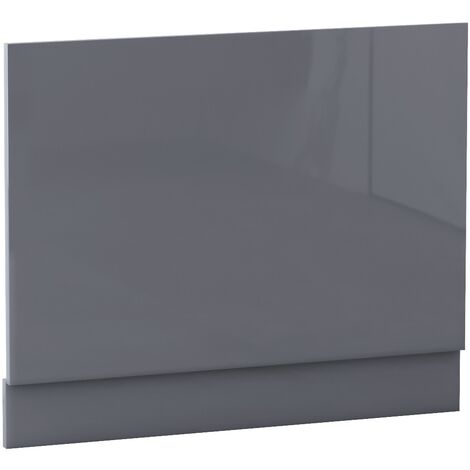 Aquariss Bathroom Gloss Grey Moisture Resistant Wooden Adjustable Height Bath Panel 700mm End Panel