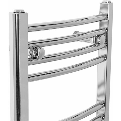 Prefilled Electric Curved Heated Towel Radiator Chrome 700x400mm
