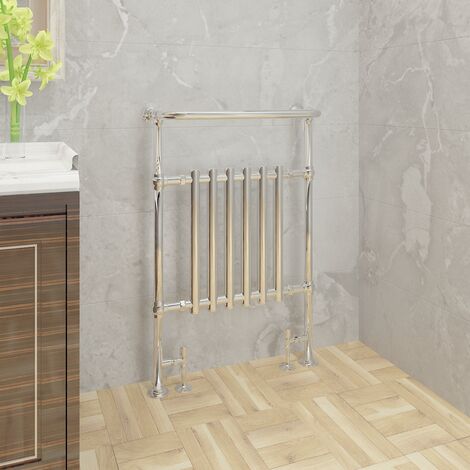 Traditional 952x659mm Heated Towel Rail Bathroom Radiator Chrome