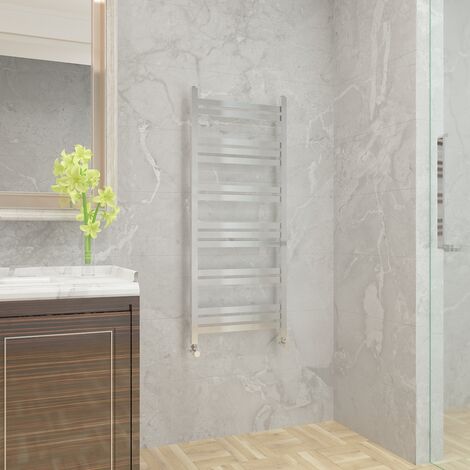 Straight Heated Towel Radiator Square Towel Chrome 1200x500mm (1/5)