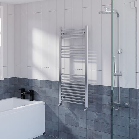 Straight Heated Towel Rail Bathroom Warmer Chrome 1100x500mm (1/5)