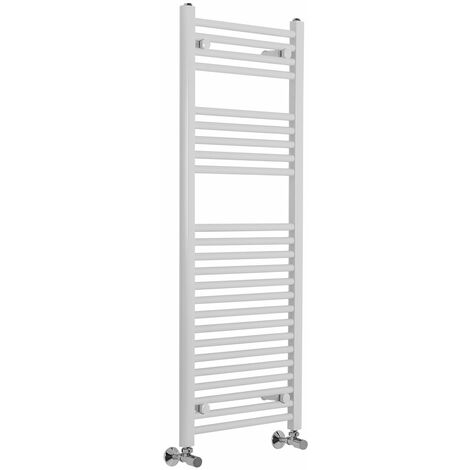 Straight Heated Towel Rail Bathroom Radiator White 1200x450mm