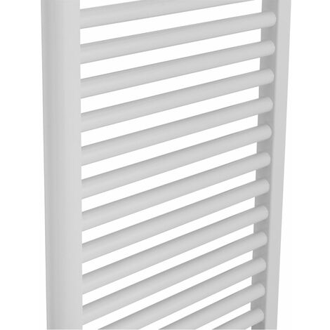 Straight Heated Towel Rail Bathroom Radiator White 1200x450mm