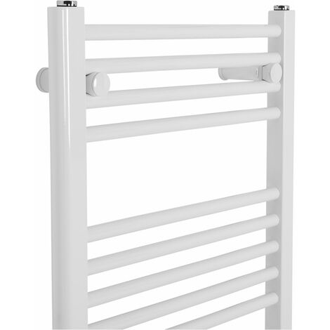 Straight Heated Towel Rail Bathroom Radiator White 1100x500mm