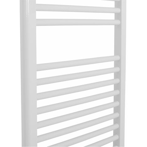 Straight Heated Towel Rail Bathroom Radiator White 1100x500mm