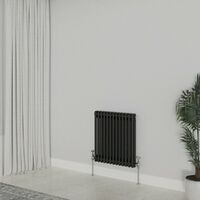 WarmeHaus Traditional Black Double Column Radiators 600x605mm