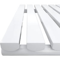 Lulea 600 x 900mm White Single Rectangular Panel Horizontal Radiator