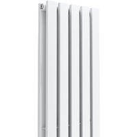 Lulea 1800 x 340mm White Double Rectangular Panel Vertical Radiator