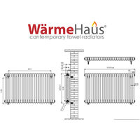 Traditional Cast Iron Style Anthracite Double Horizontal Radiator 600 x 1010mm