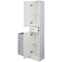 1900mm Gloss White Bathroom Furniture Tall Modern Cabinet Storage Unit