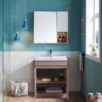600mm Grey Oak Effect Bathroom Vanity Unit Basin Storage Cabinet Furniture